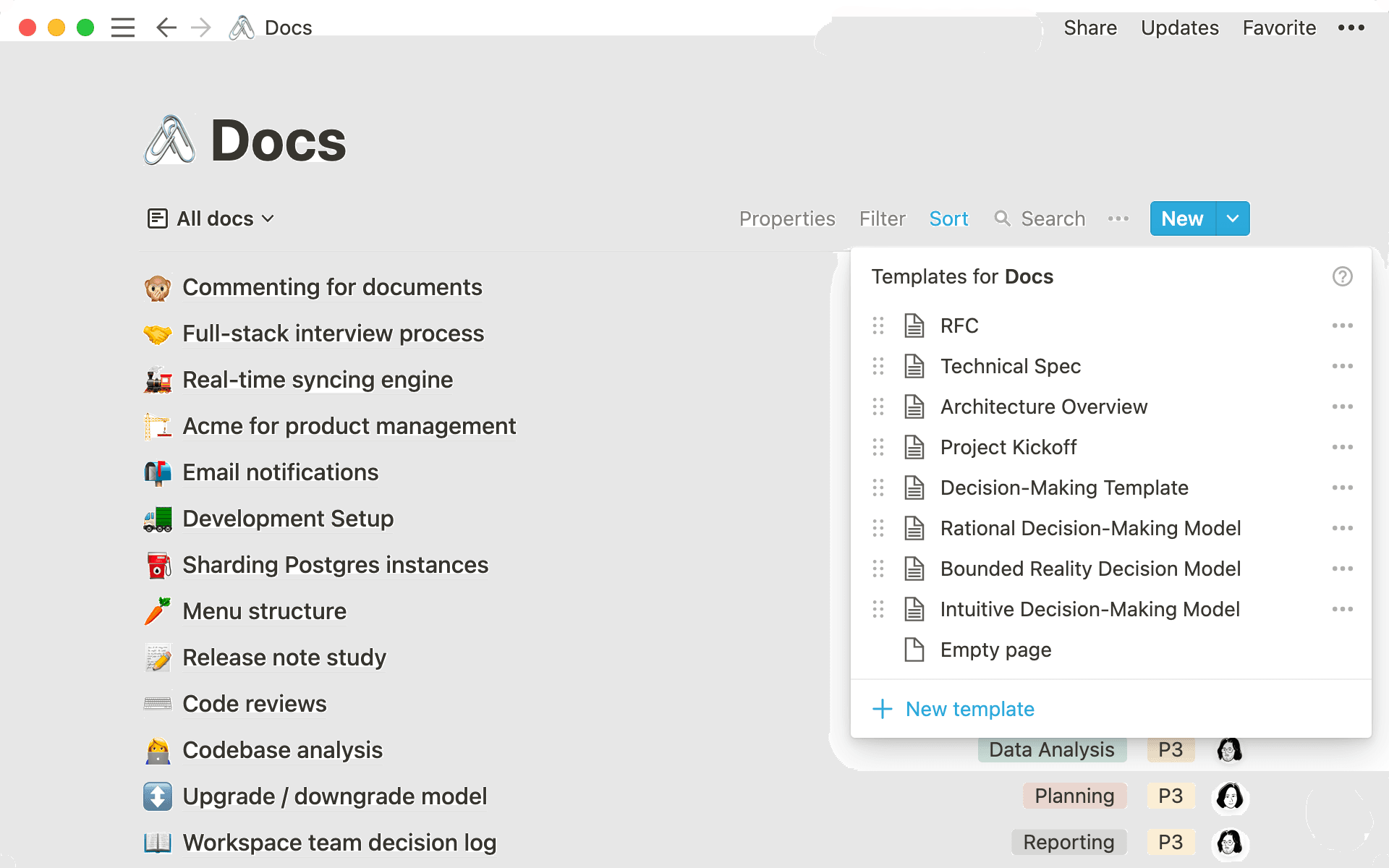 Decision-making model screenshot
