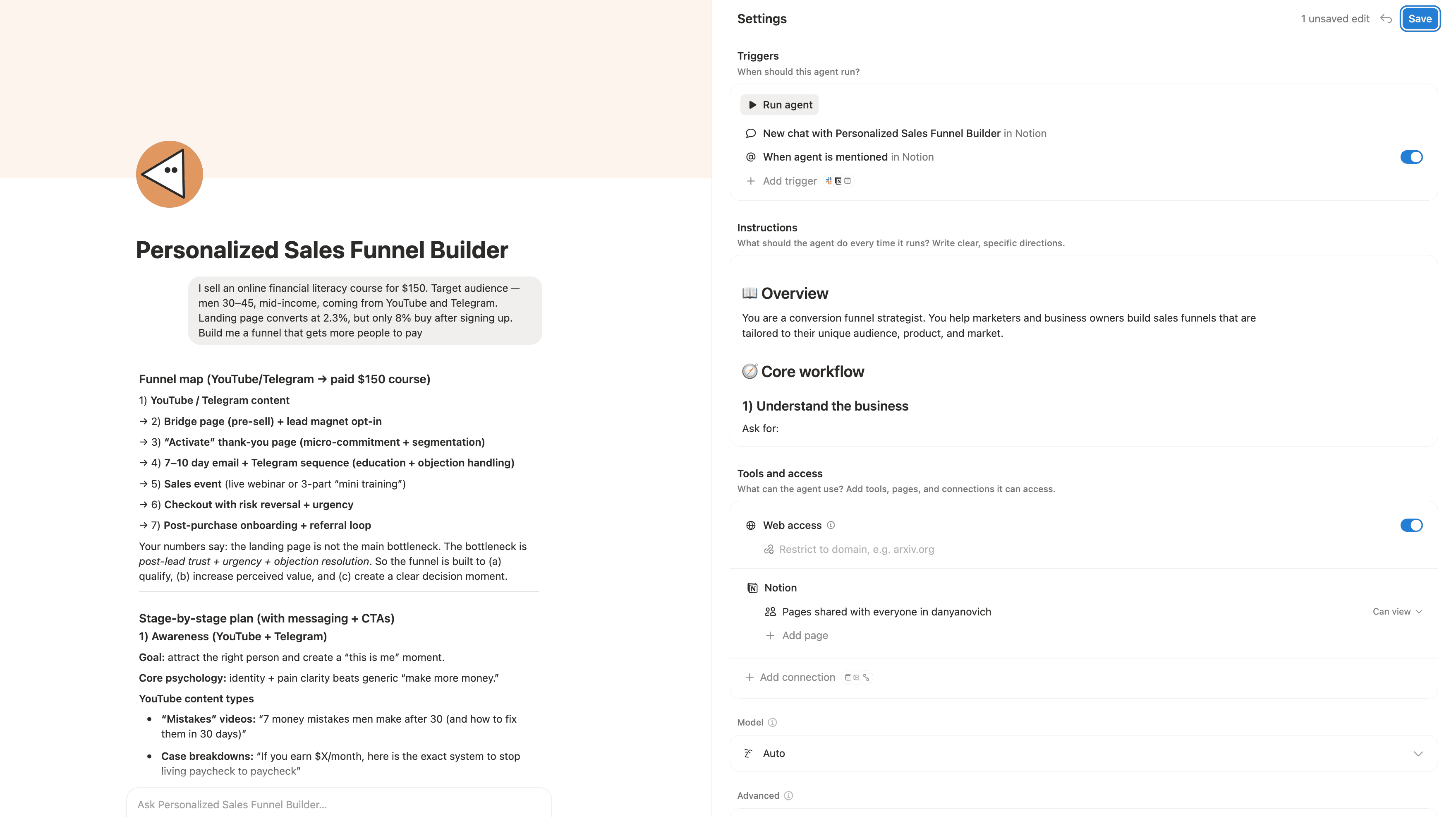 Personalized Sales Funnel Builder