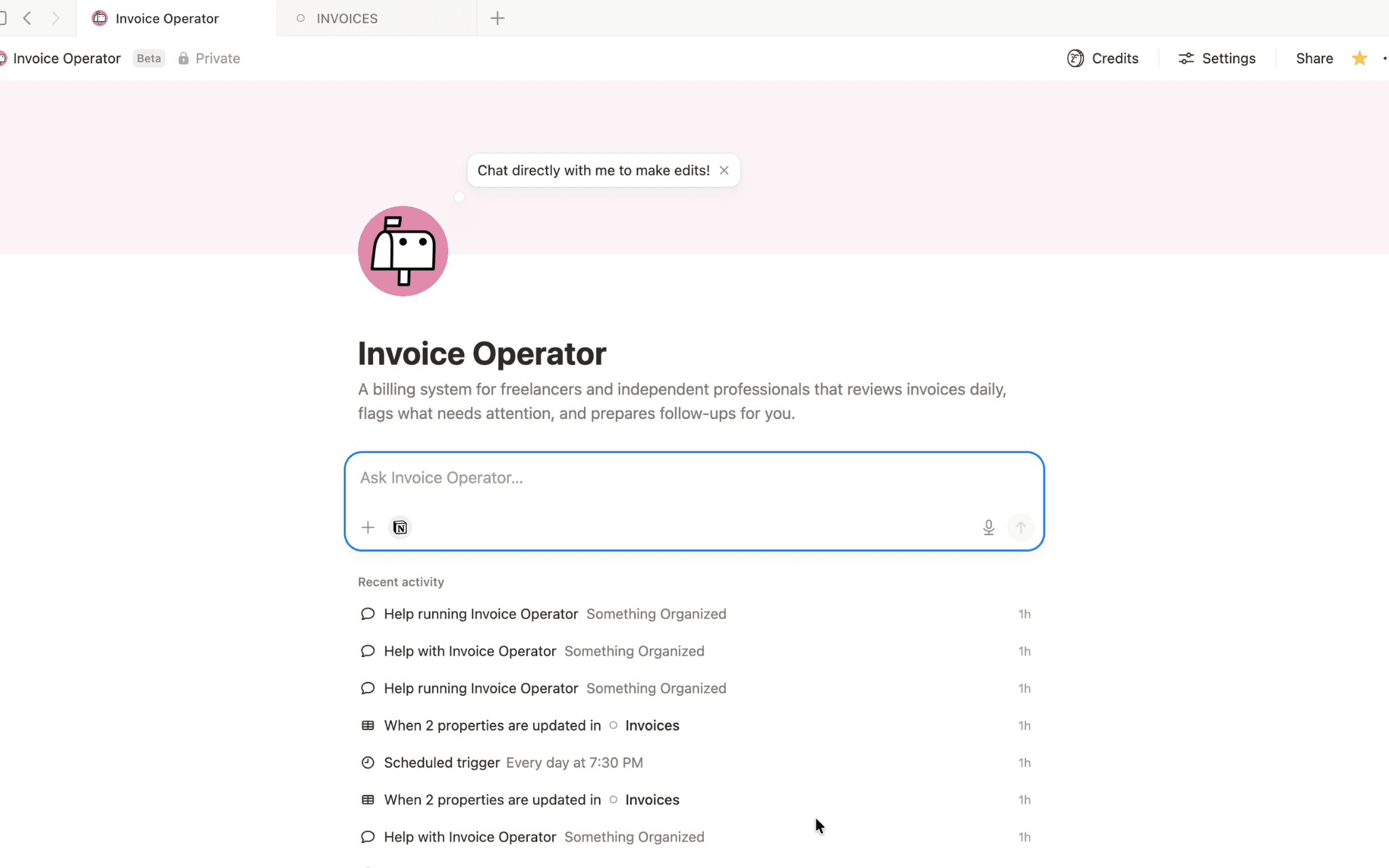 Invoice Operator