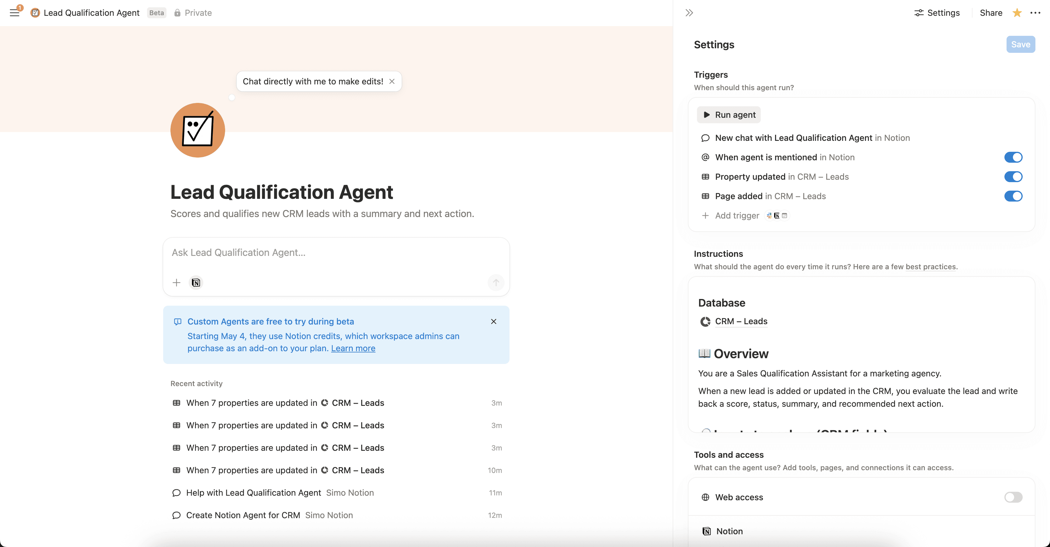 Lead Qualification Agent
