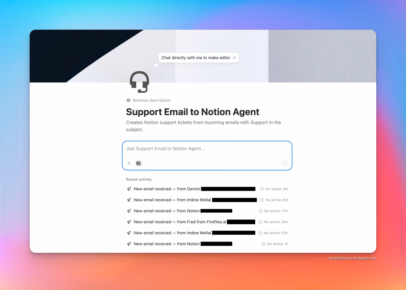 Support Email to Notion Agent