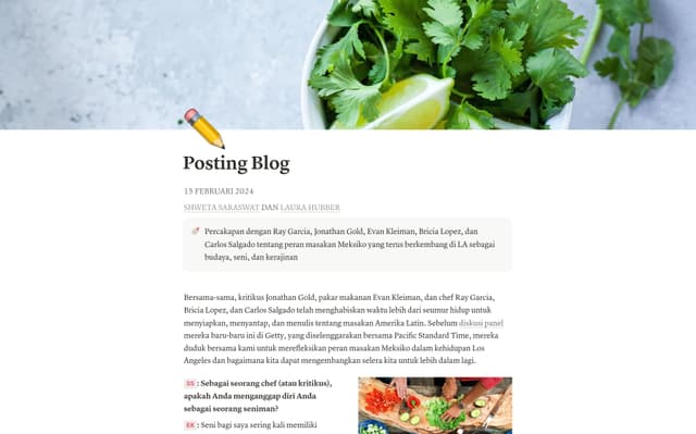 Pos blog