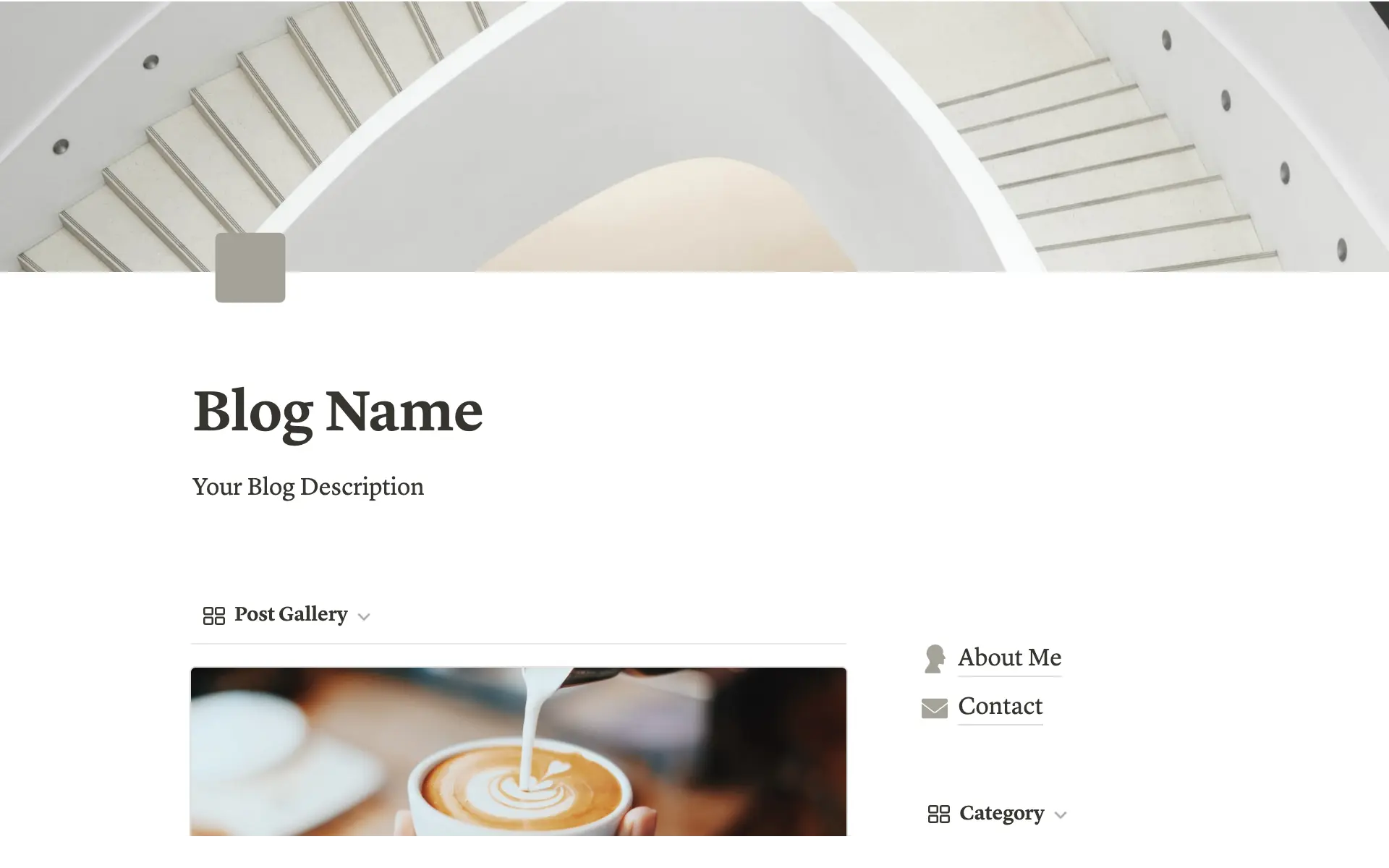 Uma prévia do modelo para Simplicity Blog
