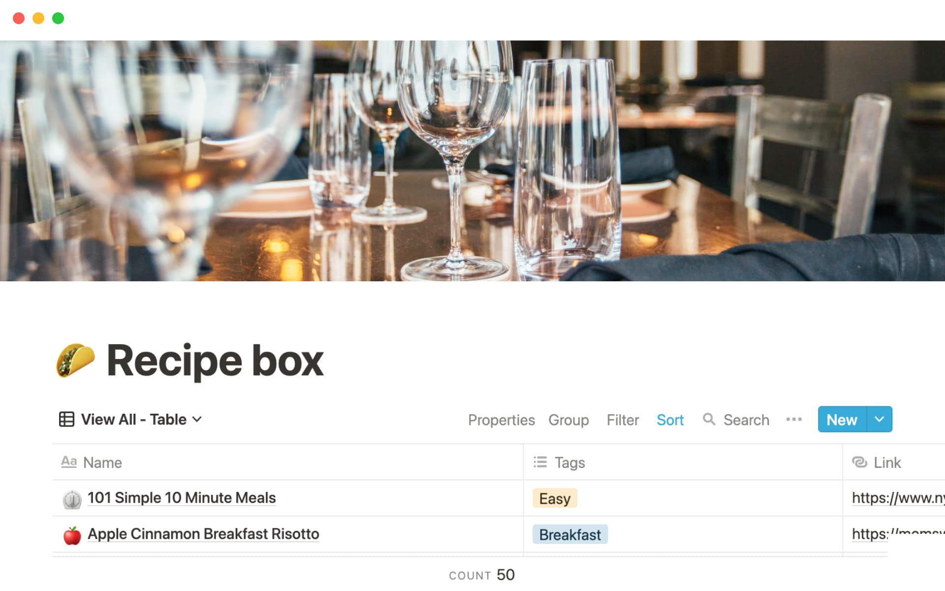 Uma prévia do modelo para Recipe box