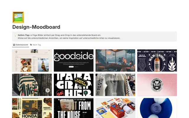 Einfaches Design-Moodboard