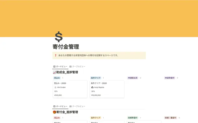 寄付金管理